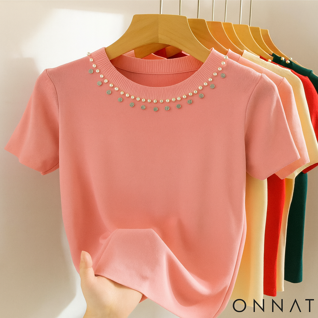 Blusa Elô Casual com Miçangas e Gola Redonda - Estilo e Conforto