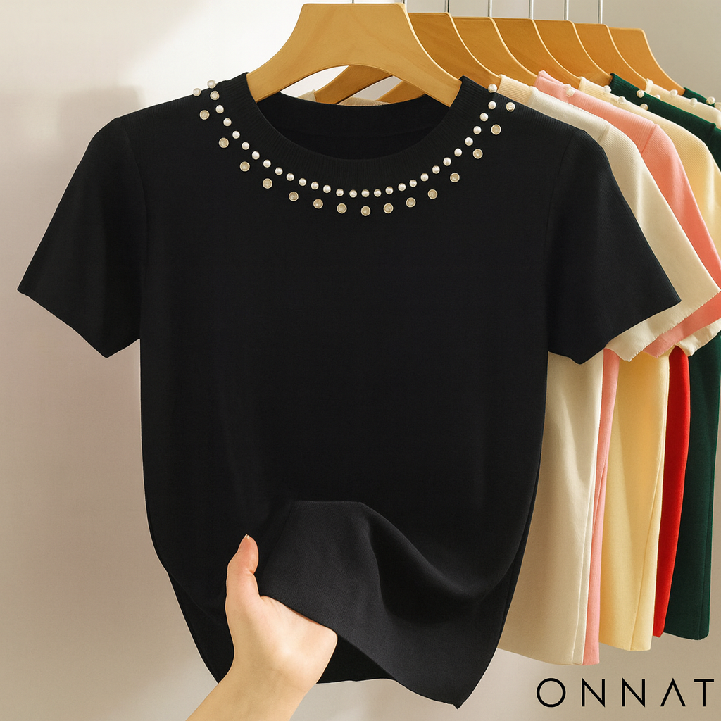 Blusa Elô Casual com Miçangas e Gola Redonda - Estilo e Conforto