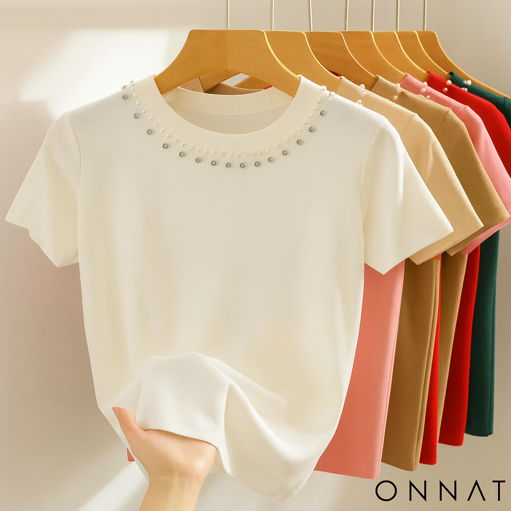 Blusa Elô Casual com Miçangas e Gola Redonda - Estilo e Conforto