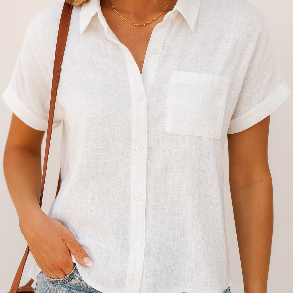 Camisa Oversized Linho Breeze – Elegância e Conforto para Todos os Momentos