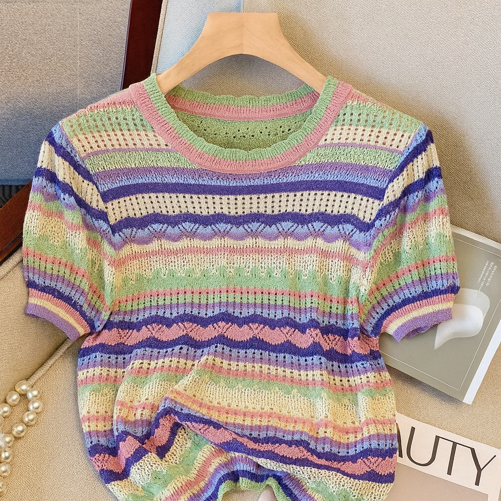 Blusa Boho Stripes – Estilo e Conforto para o Verão