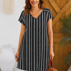 Vestido Melinda – Estilo Multicolorido em Fibra Premium