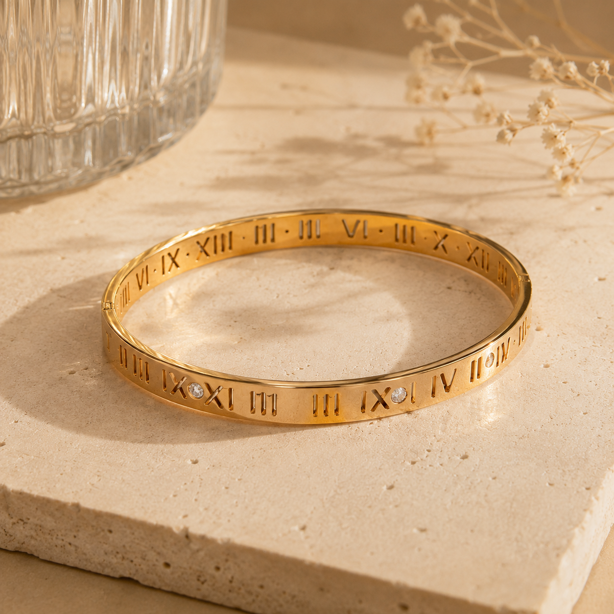 Bracelete Fórum Romano Banhado em Ouro 18K