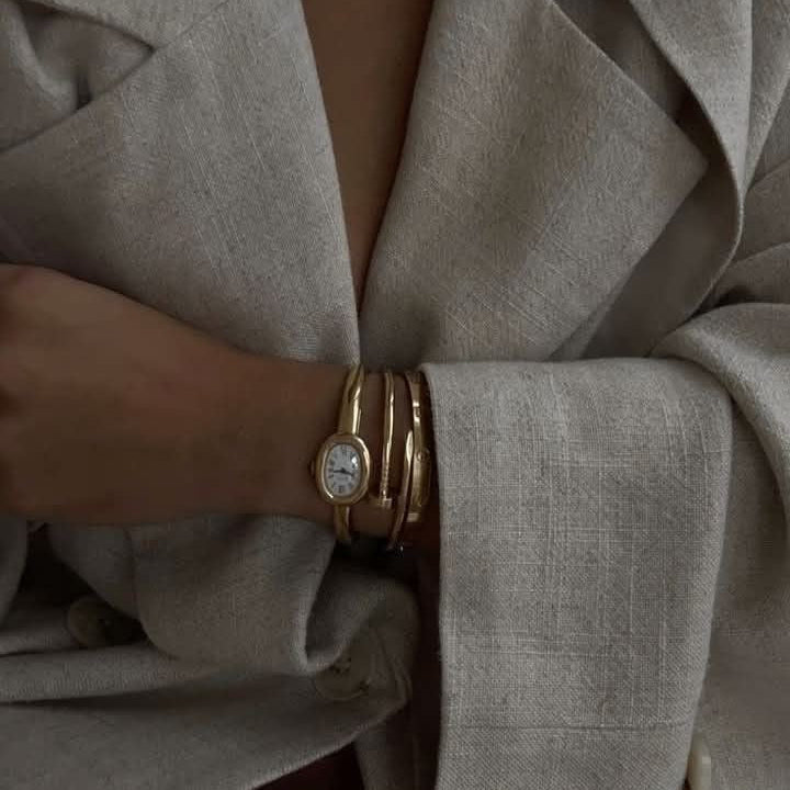 Relógio Classy Feminino Banhado em Ouro 18K