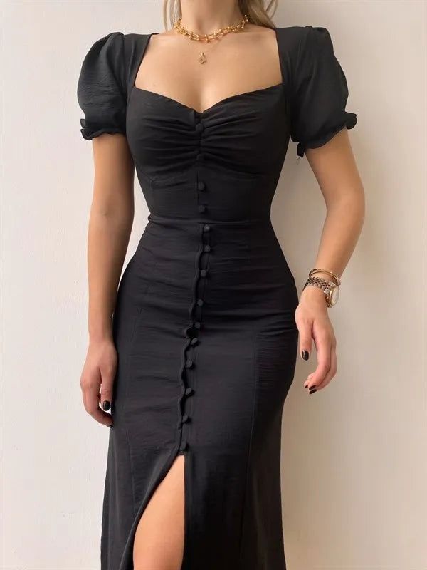 Vestido Puff Elegance – Casual & Feminino