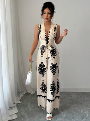 Macacão High Street – Estampa Exclusiva & Amarração Elegante