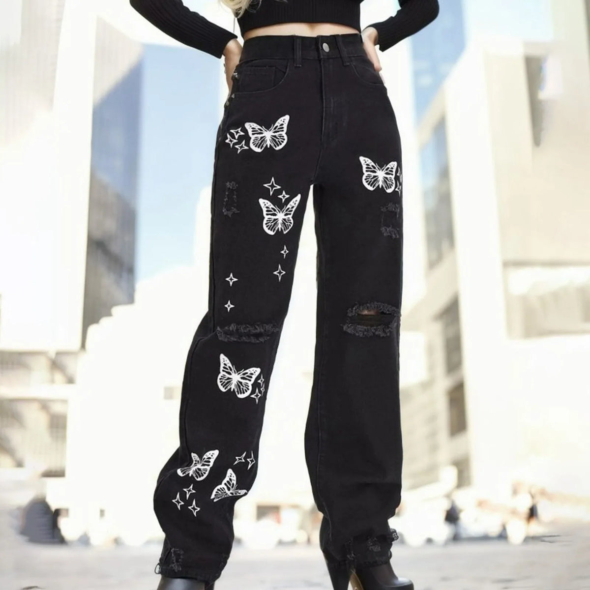 Calça Jeans Borboleta Éden