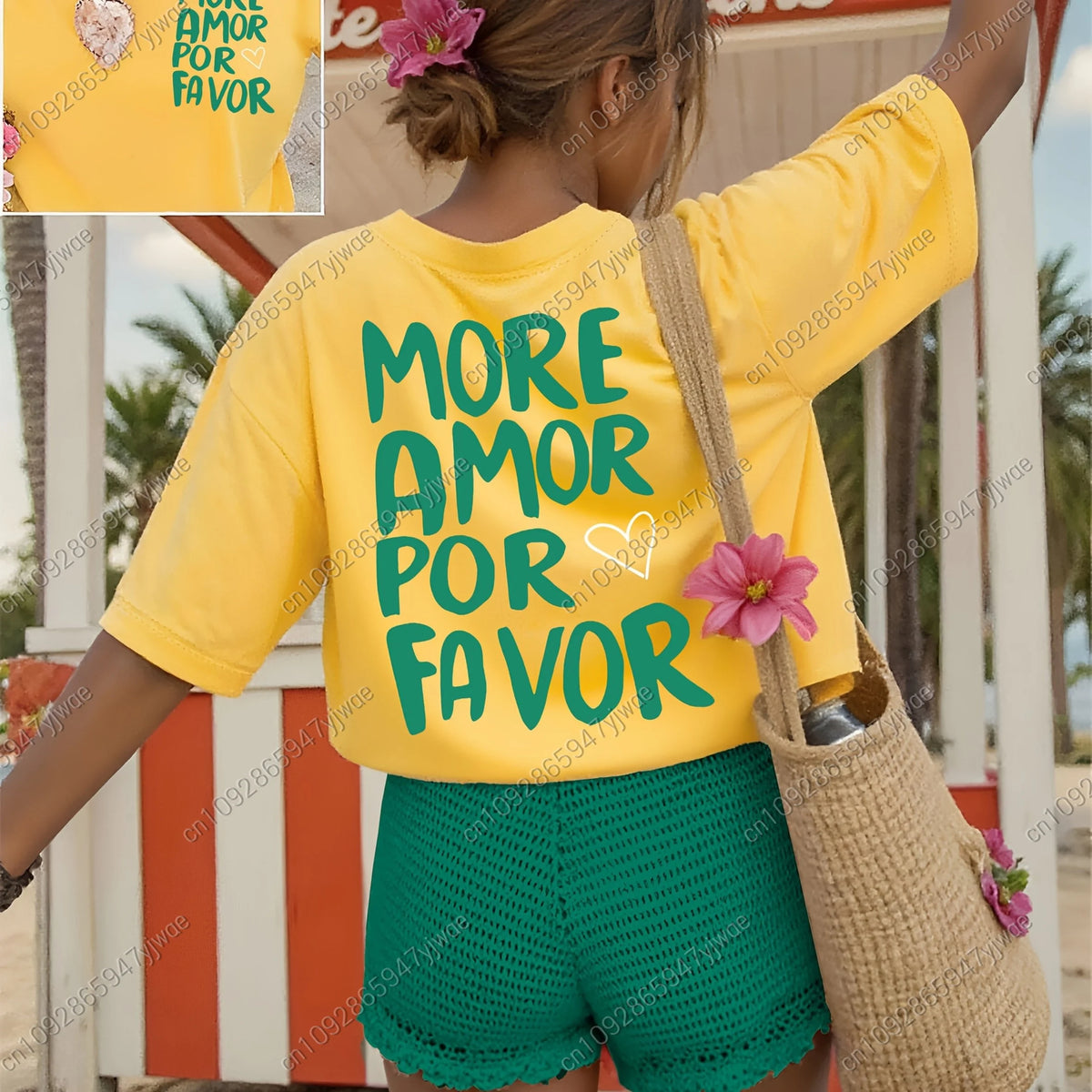 Camiseta Feminina Letter Style – Casual & Conforto