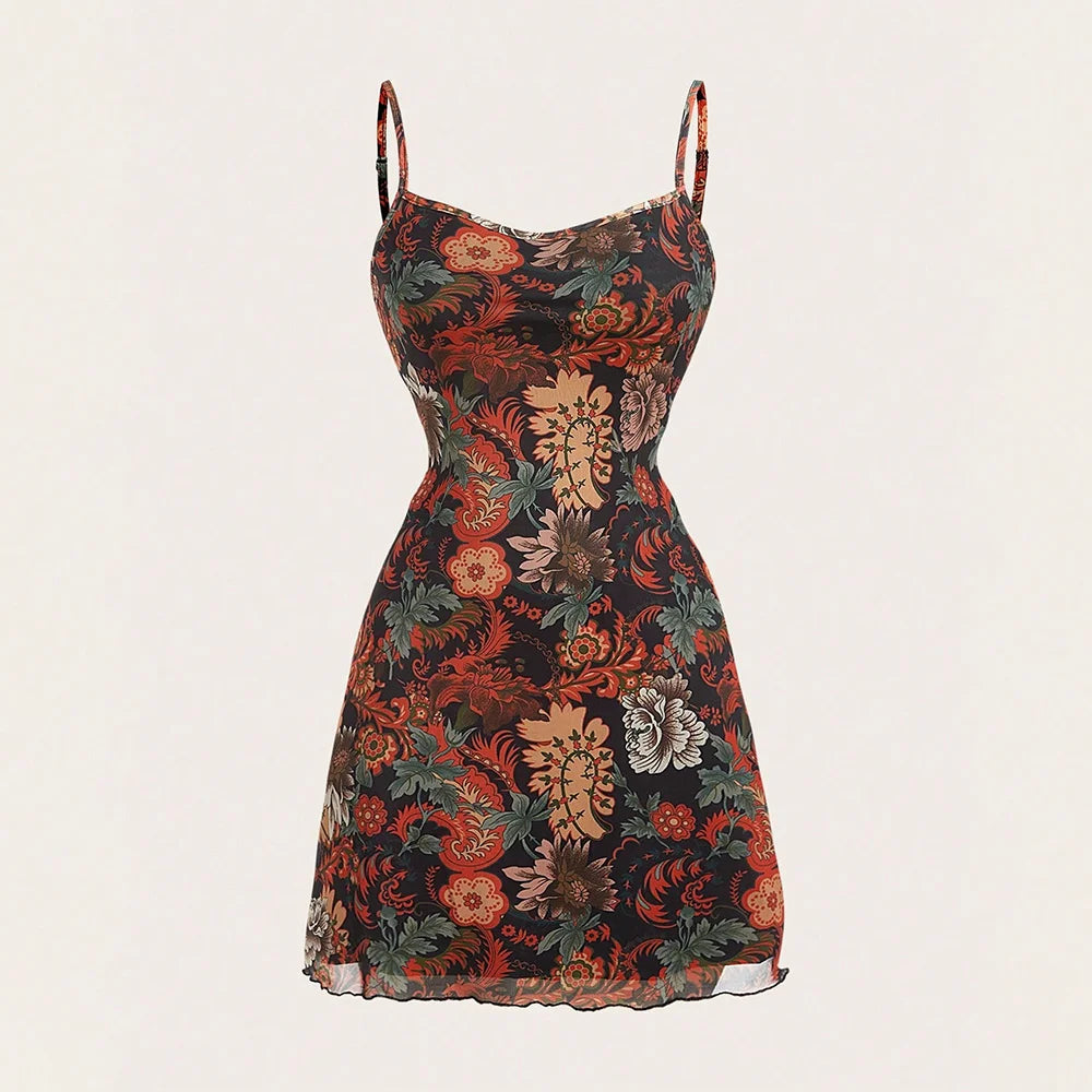 Vestido Feminino Mini Glam Print – Estilo Moderno e Elegante