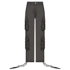 Calças Feminina Cargo Urbania Vintage com Bolsos Funcionais