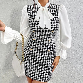 Vestido Plaid Charm – Elegância & Modernidade