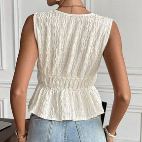 Top Feminino Deep V-Neck Tie – Summer Chic ☀️✨