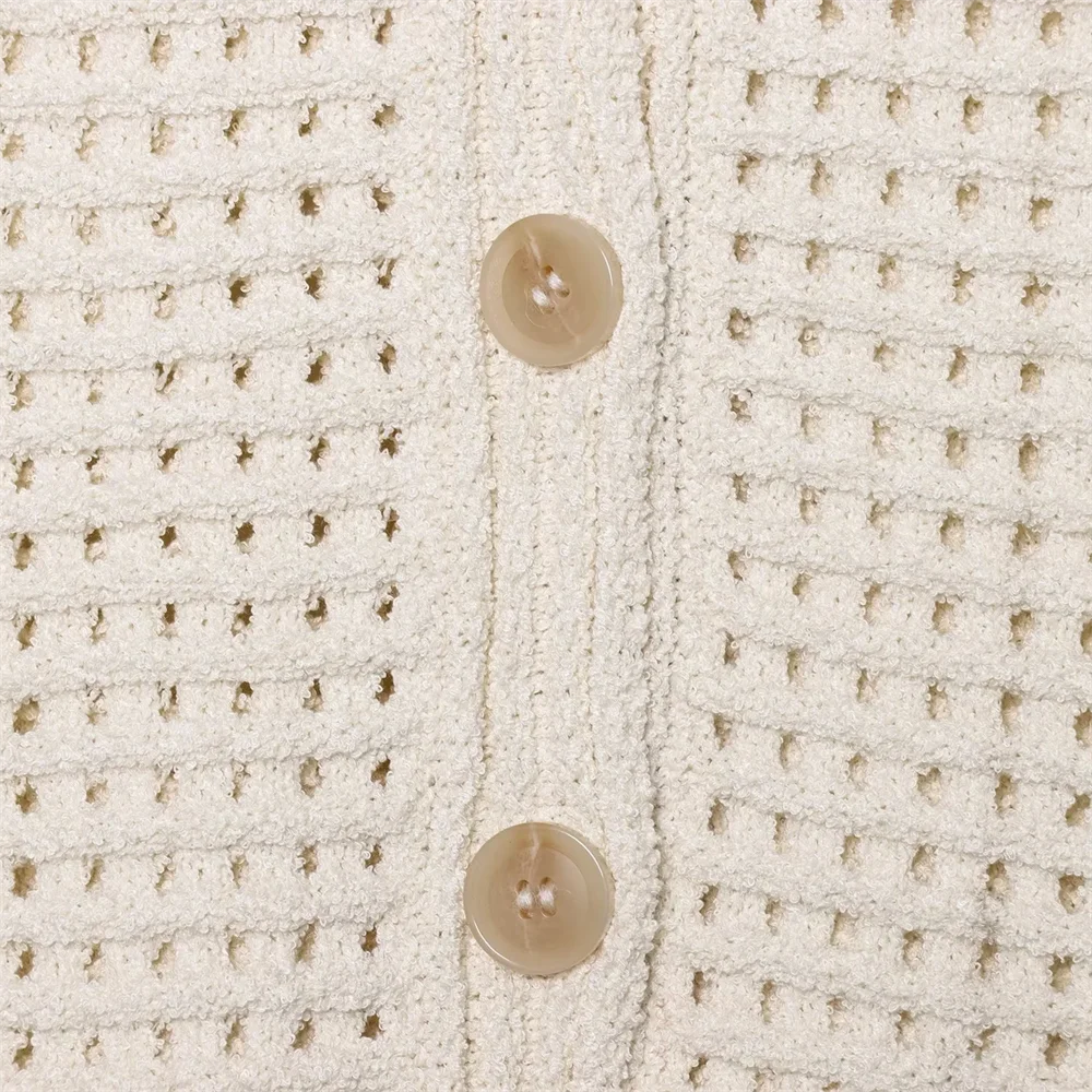 Onnat Glow Conjunto Feminino Tricô | Blusa Manga Curta + Saia com Tassel Bege