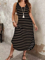 Brisa Listrada – Vestido Plus Size Elegante para o Verão