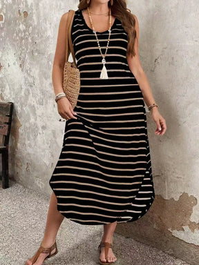 Brisa Listrada – Vestido Plus Size Verão Elegante