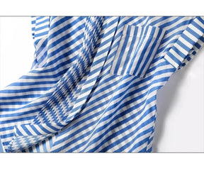 Blusa Vintage Listrada – Elegância Leve