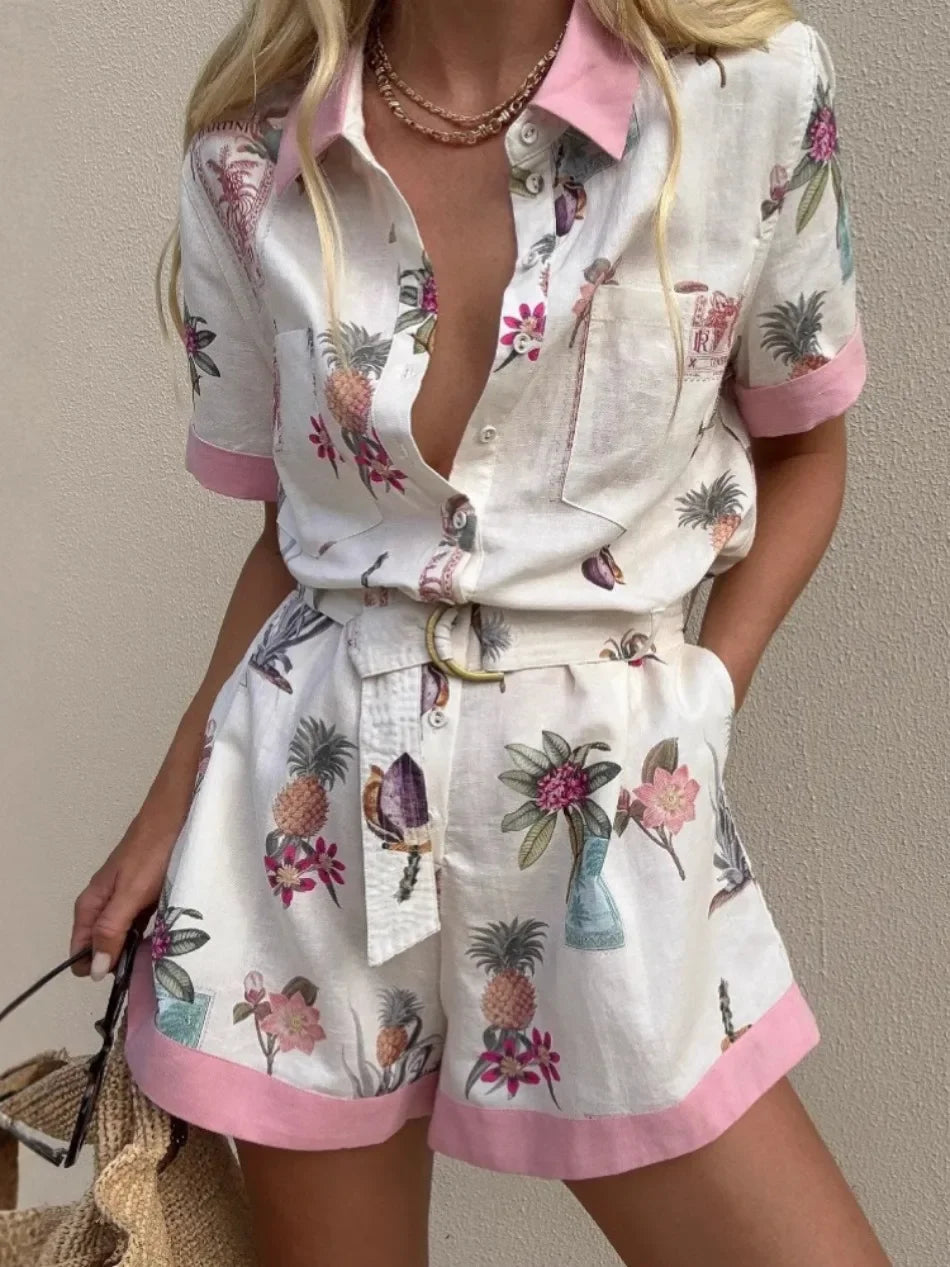 Macacão Office Chic – Jumpsuit Elegante com Manga 3/4  para Mulheres