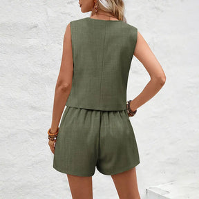 Conjunto Feminino Slim Habib – Blazer & Shorts Saia Elegance