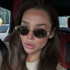 Zahara Sun – Óculos de Sol Feminino Oval com Lentes UV400 e Armação Resistente