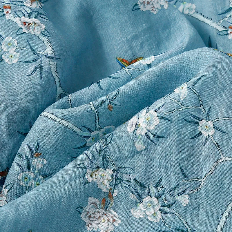 Vestido Feminino Vintage Bloom Floral Casual Decote em V Saia A-line