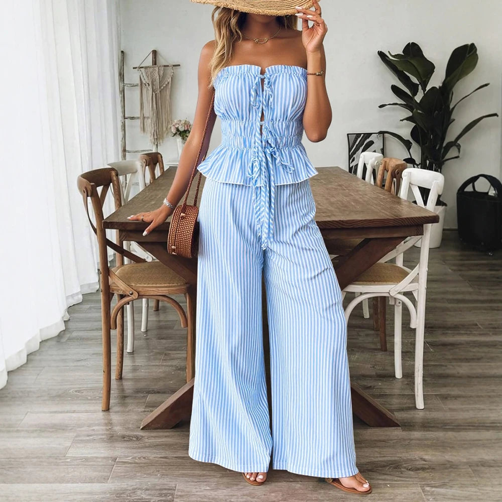 Onnat Glow Conjunto Feminino | Top Renda Alça + Calça Alta sem Manga