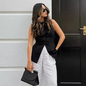 🖤 Luna Street Vest – Colete Feminino Elegante & Versátil ✨