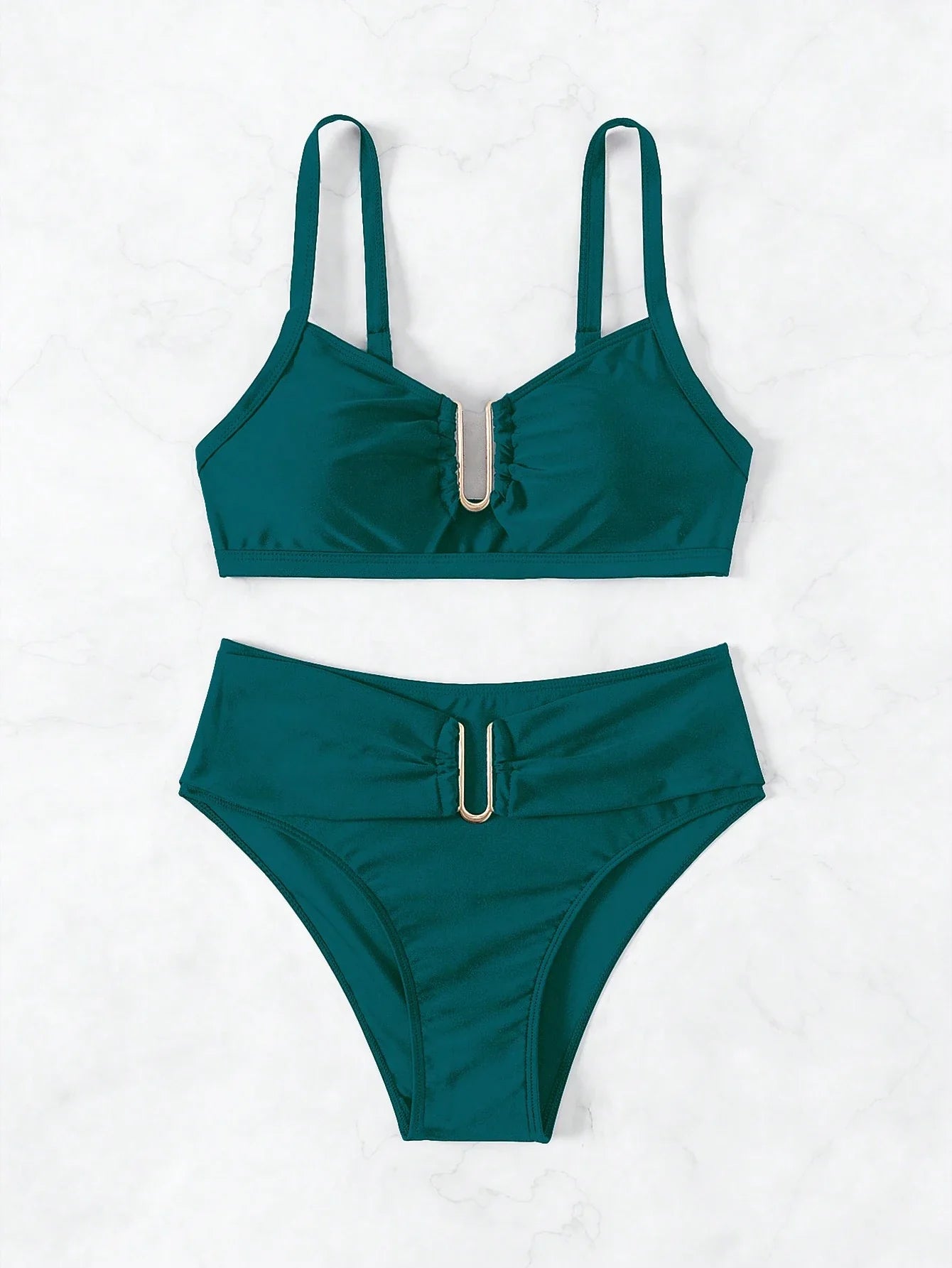 Biquíni Cintura Alta Marcela com Detalhes Elegantes