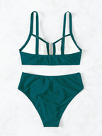 Biquíni Cintura Alta Marcela com Detalhes Elegantes