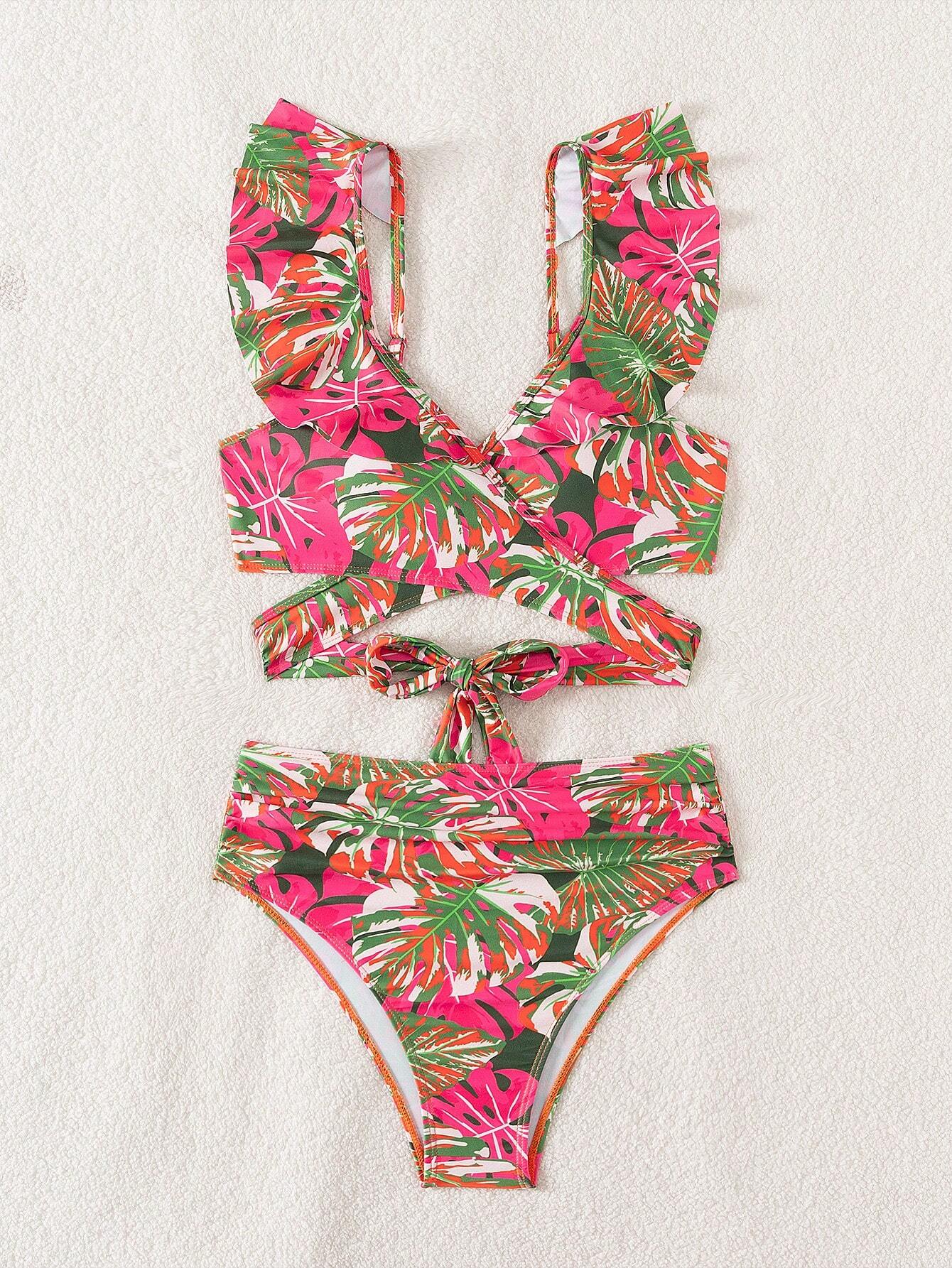 Biquíni Cruzado Valéria com Manga Borboleta