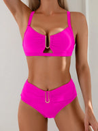 Biquíni Cintura Alta Marcela com Detalhes Elegantes