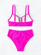 Biquíni Cintura Alta Marcela com Detalhes Elegantes