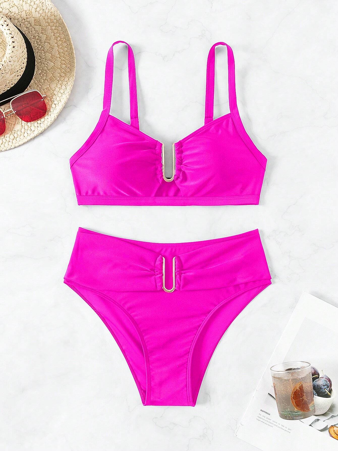 Biquíni Cintura Alta Marcela com Detalhes Elegantes