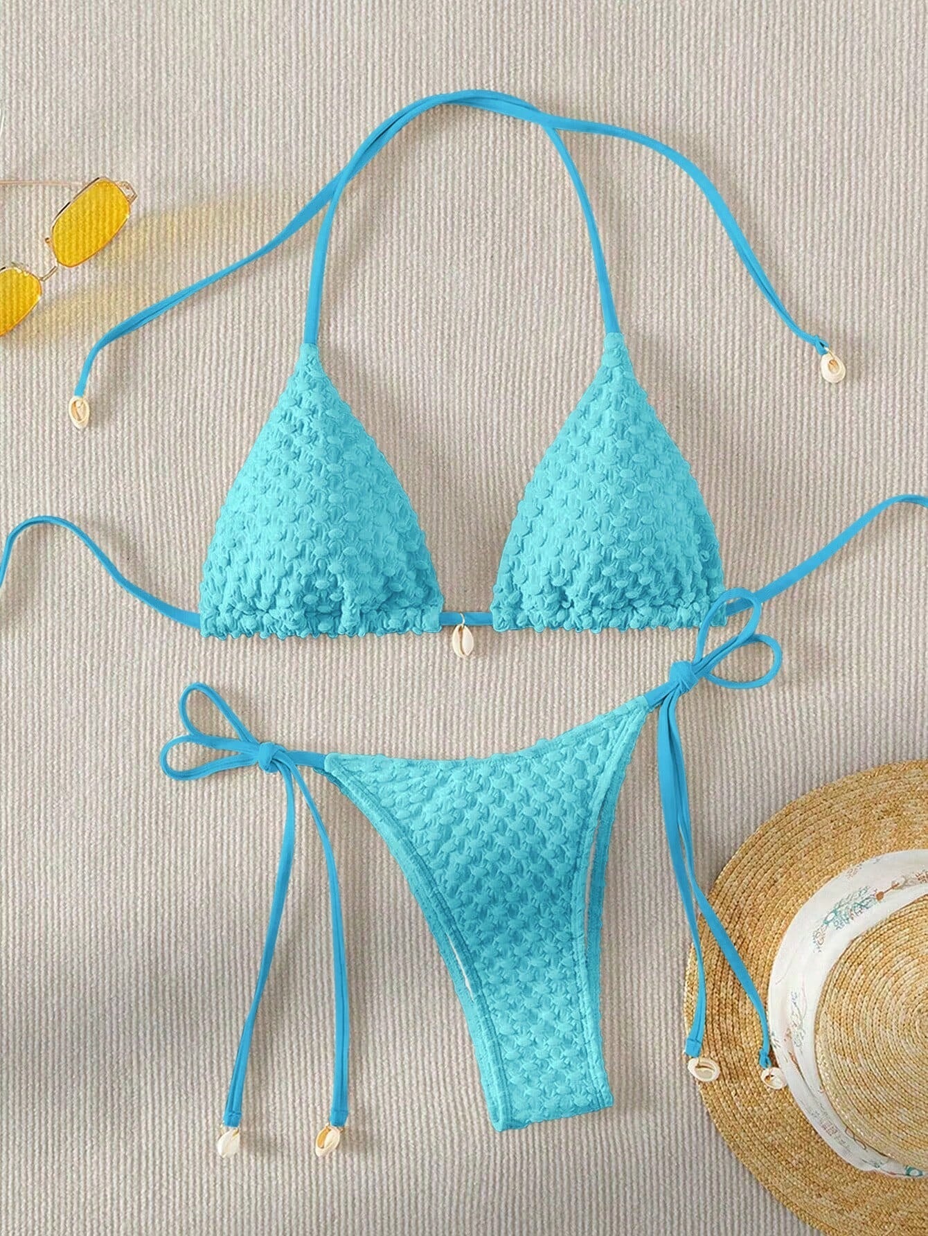 Biquíni Cortininha Iris Triângulo com Detalhes Exclusivos