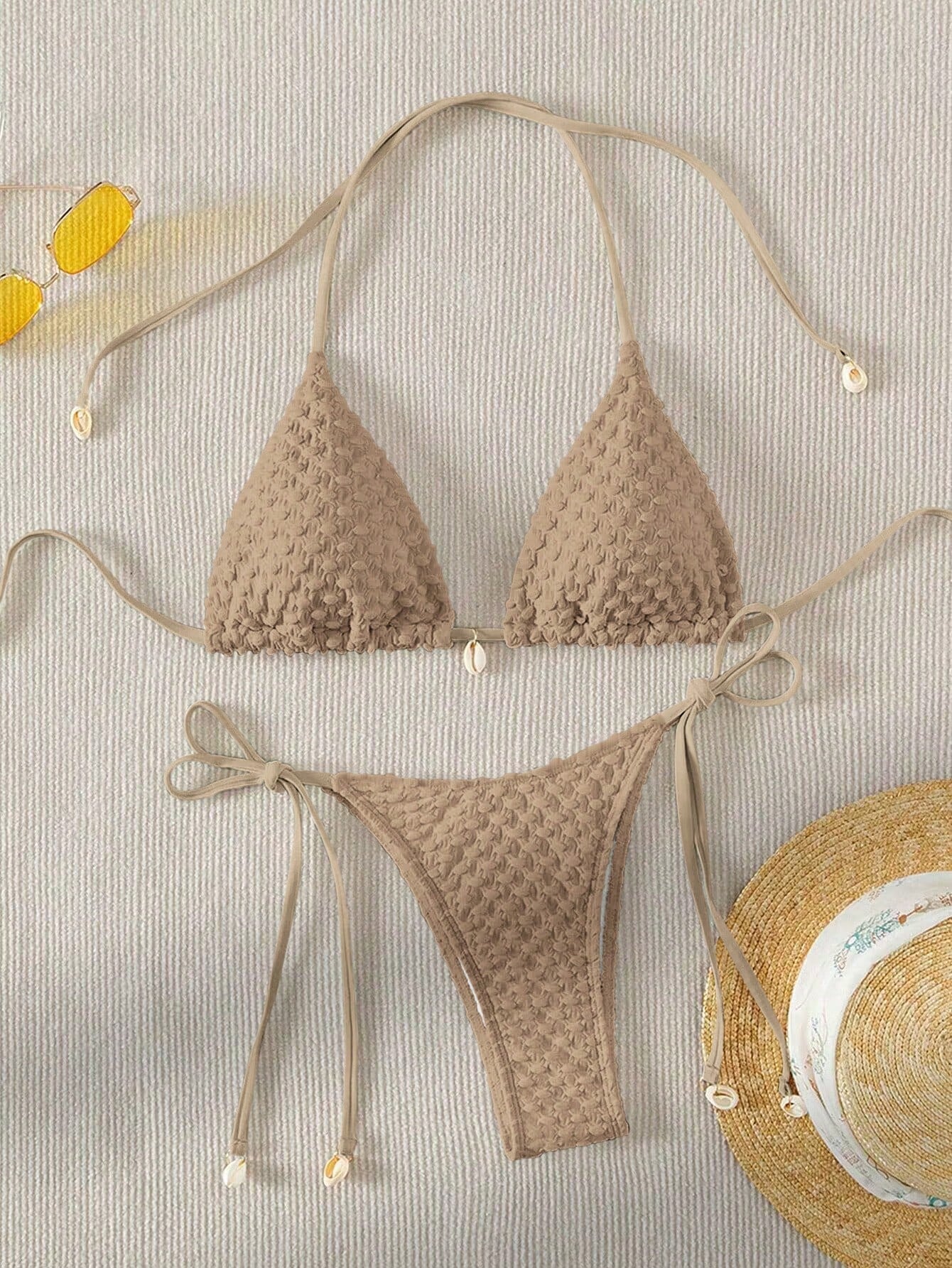 Biquíni Cortininha Iris Triângulo com Detalhes Exclusivos