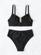 Biquíni Cintura Alta Marcela com Detalhes Elegantes