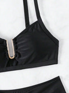 Biquíni Cintura Alta Marcela com Detalhes Elegantes