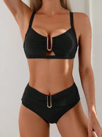 Biquíni Cintura Alta Marcela com Detalhes Elegantes