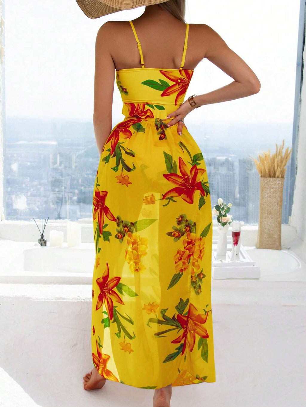 Biquíni Brasileiro com Babado e Saia Amarração Geisa, Estilo Elegante