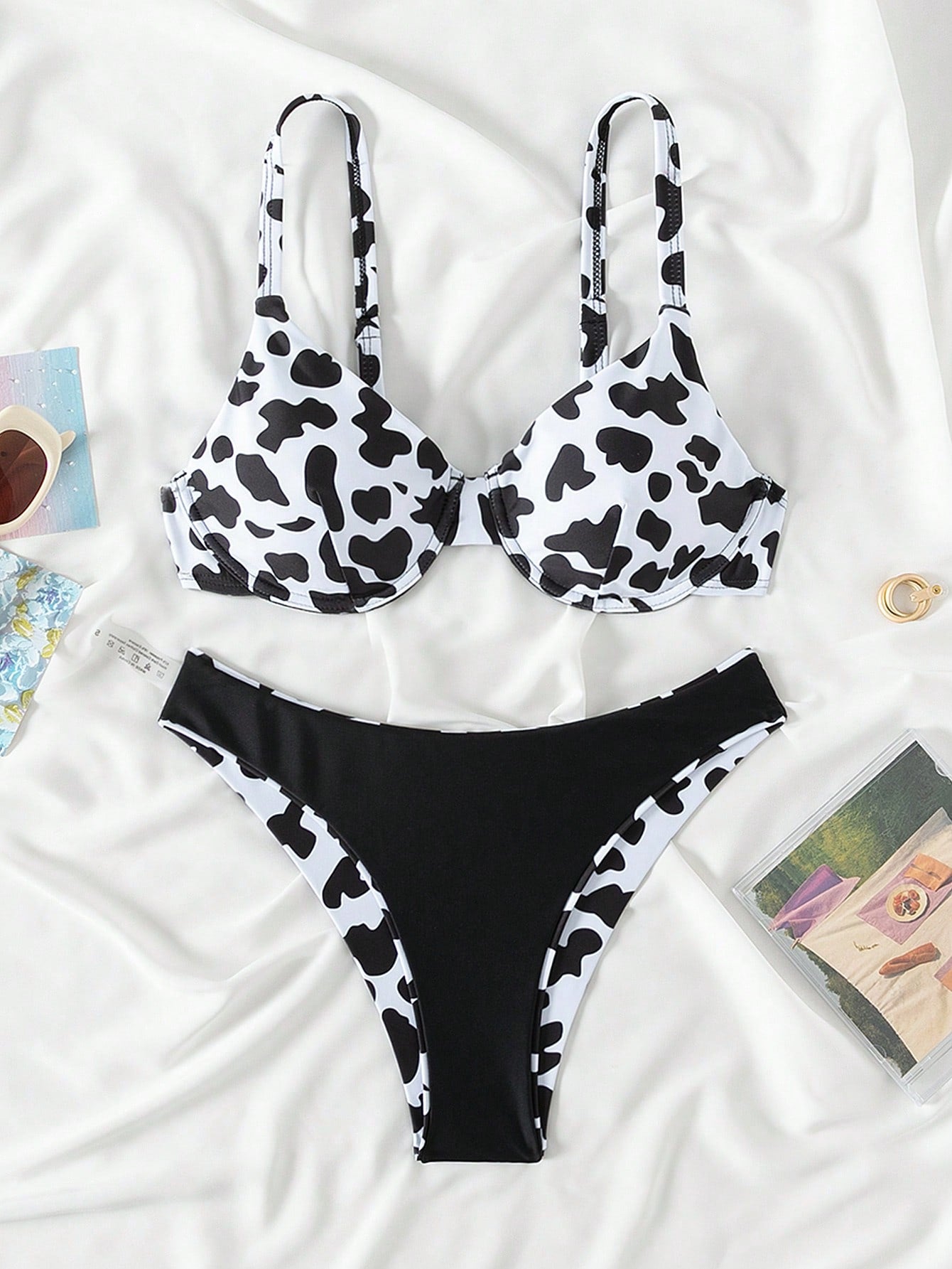 Biquíni Animal Print Vanessa - Preto e Branco