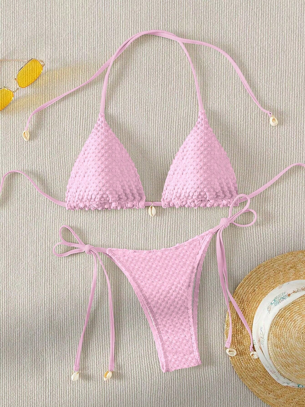 Biquíni Cortininha Iris Triângulo com Detalhes Exclusivos