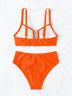 Biquíni Cintura Alta Marcela com Detalhes Elegantes