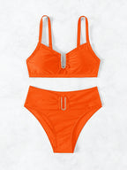 Biquíni Cintura Alta Marcela com Detalhes Elegantes