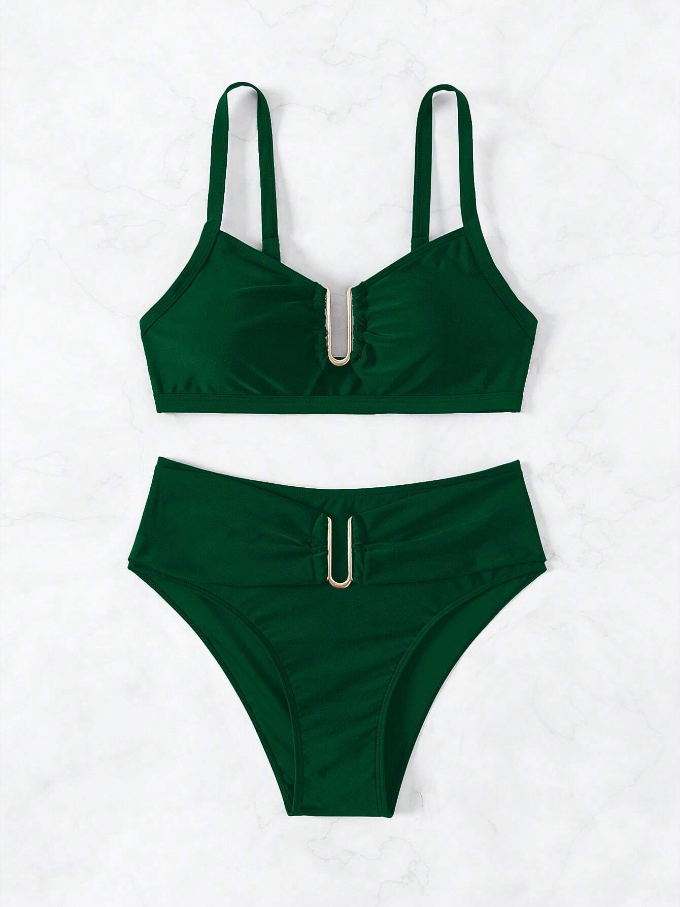 Biquíni Cintura Alta Marcela com Detalhes Elegantes