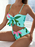 Biquíni Brasileiro com Babado e Saia Amarração Geisa, Estilo Elegante