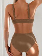 Biquíni Cintura Alta Marcela com Detalhes Elegantes