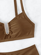 Biquíni Cintura Alta Marcela com Detalhes Elegantes