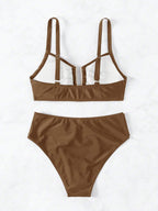 Biquíni Cintura Alta Marcela com Detalhes Elegantes