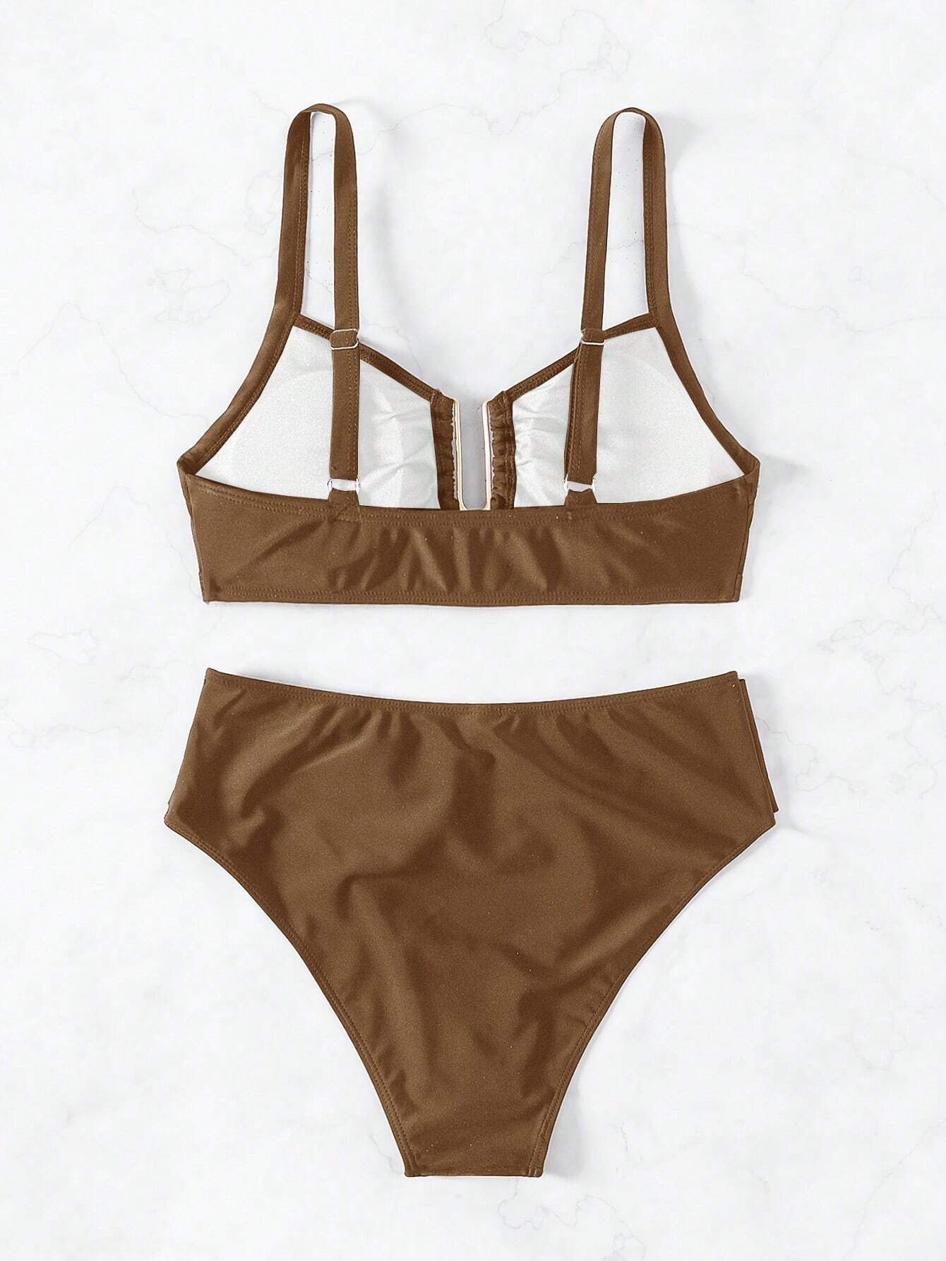 Biquíni Cintura Alta Marcela com Detalhes Elegantes