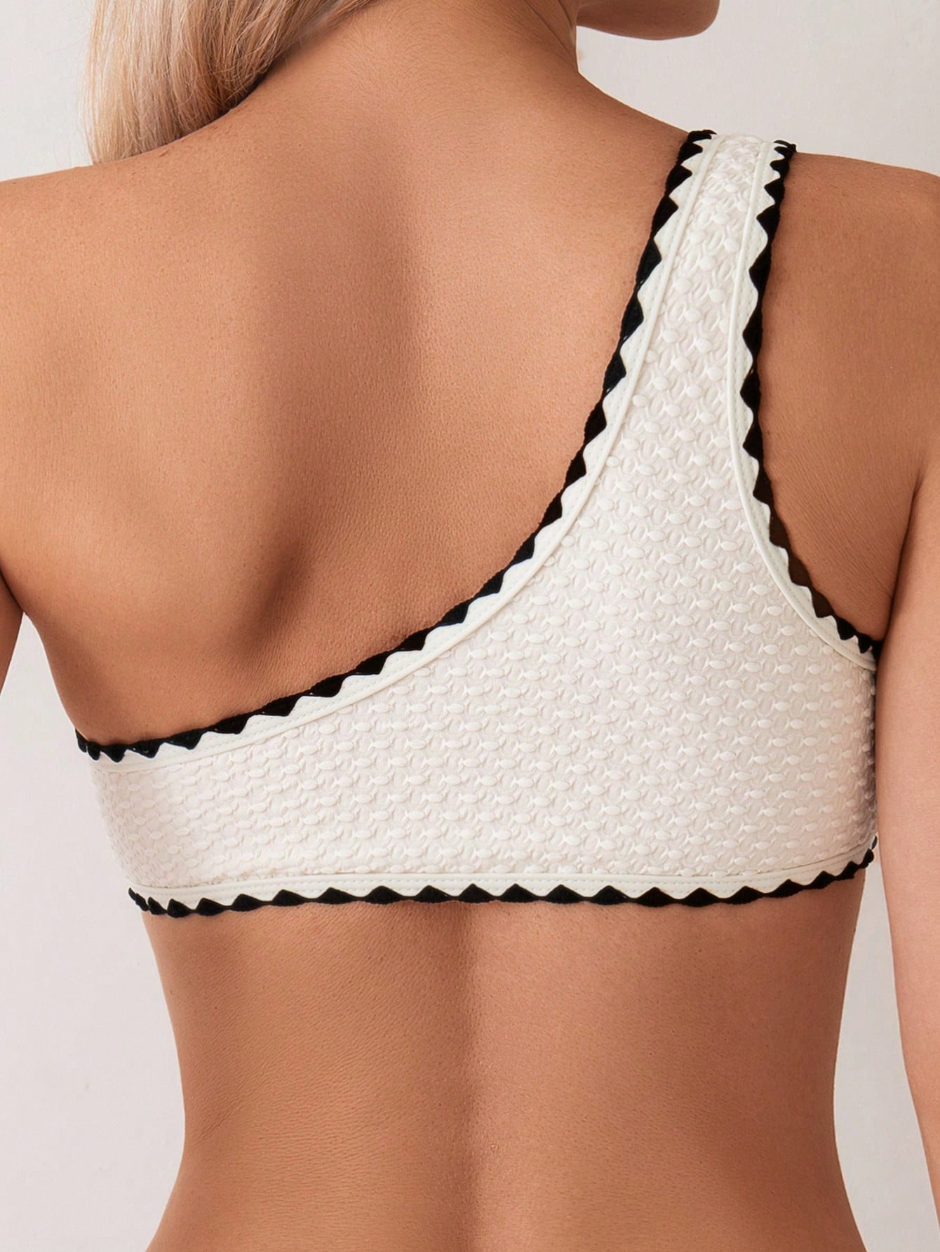 Biquíni Meio Ombro Celeste Casual Bege - Biquínis Brasileiros