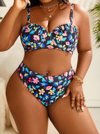 Biquíni Brasileiro Plus Size Floral Francine com Enchimento